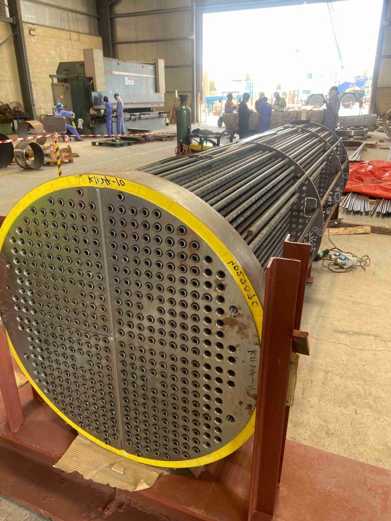 Multiple exchanger bundles in row