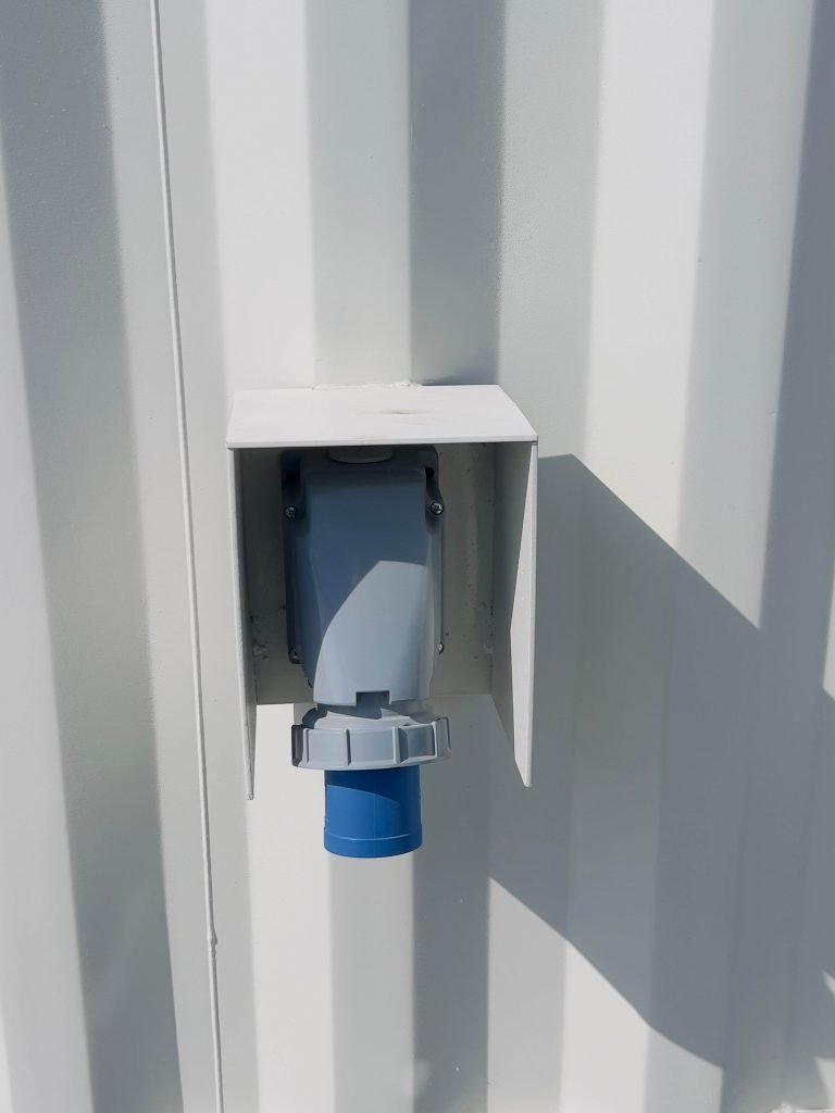 Electric socket on exterior wall