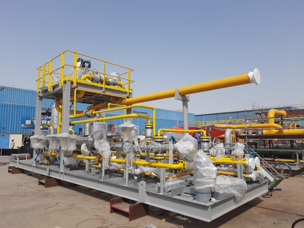 Yellow skid with multiple valves